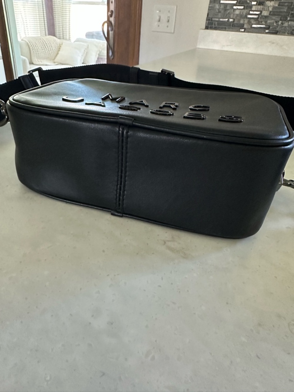 Marc Jacobs Black Embossed Leather Crossbody Belt Bag -NWOT - Picture 4 of 6